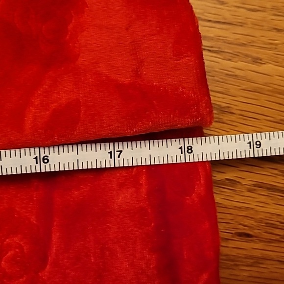 Vintage Red Velvet Dress with Lace Collar LOT G - Picture 6 of 8